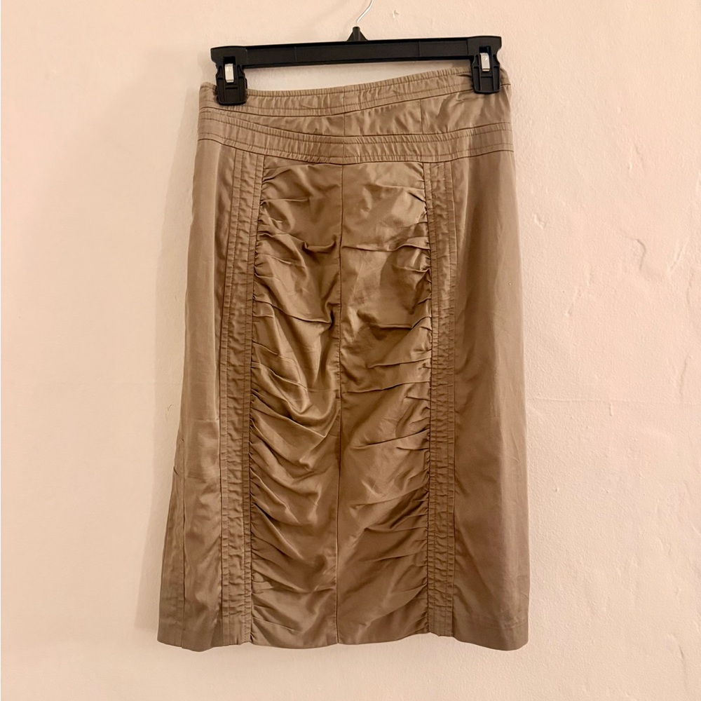 Nanette Lepore Beige Ruched Pencil Skirt